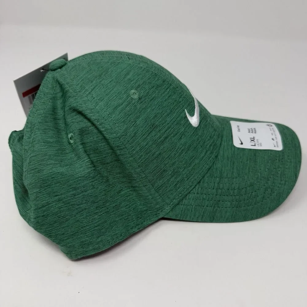 Nike Club Cap Size L/XL Green Adjustable Strapback Swoosh Structured Hat FB6451
